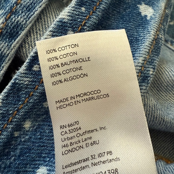 Free People We The Free Ziggy Bleach Splatter Denim Overalls - Picture 7 of 7